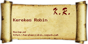 Kerekes Robin névjegykártya